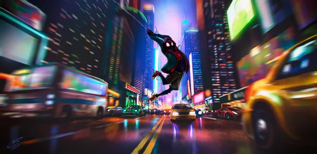 Spider-Man: Into the Spider-Verse הסרט - גיבור הפעולה ספיידרמן 4K טפט
