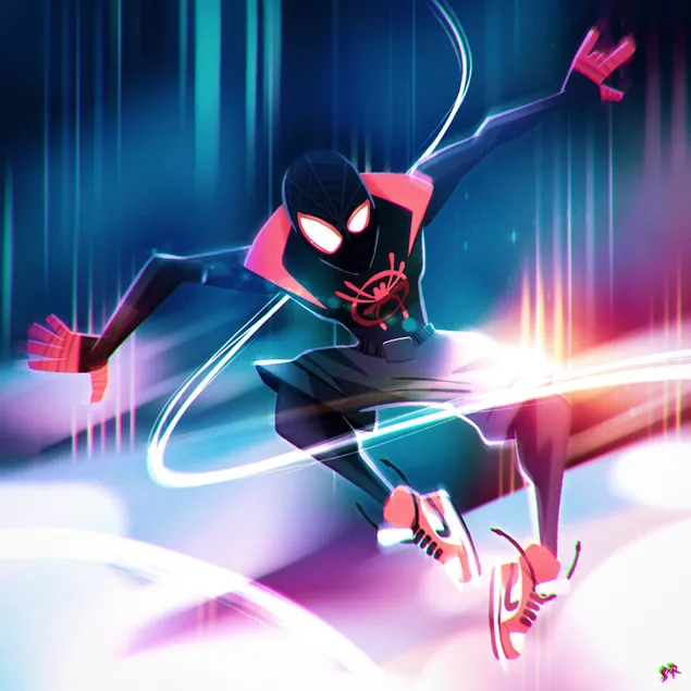 Spider-Man: Into the Spider-Verse movie - Miles Morales action 2K wallpaper