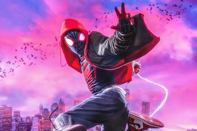 Spider-Man: Into the Spider-Verse movie - Miles Morales (pahlawan hoodie) 4K wallpaper