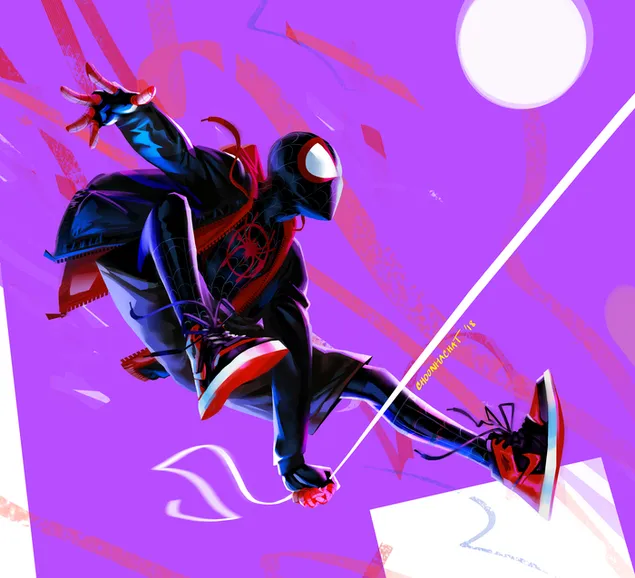 Spider-Man: Into the Spider-Verse movie - Miles Morales in hood unduhan