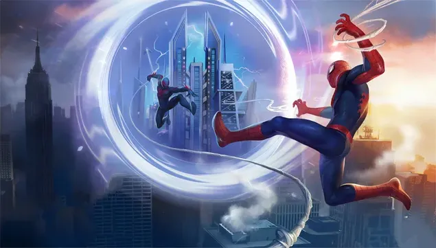 Spider Man Miles Morales Datang Dari Spider Verse 4K wallpaper
