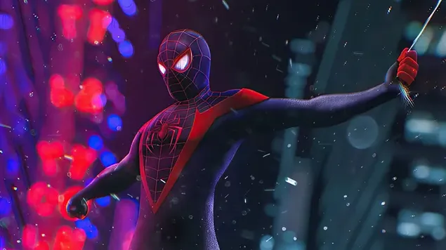 Spider Man Miles Morales:Fight 2K wallpaper