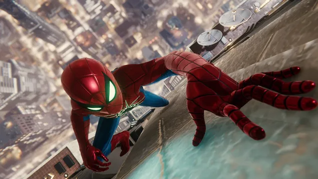 Muat turun Spider-Man MK IV Suit Climbing Wall