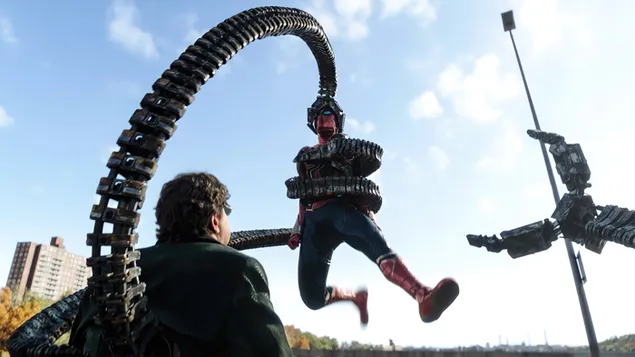 Spider-Man: No Way Home - Doctor Octopus & Spider Man 4K bakgrund