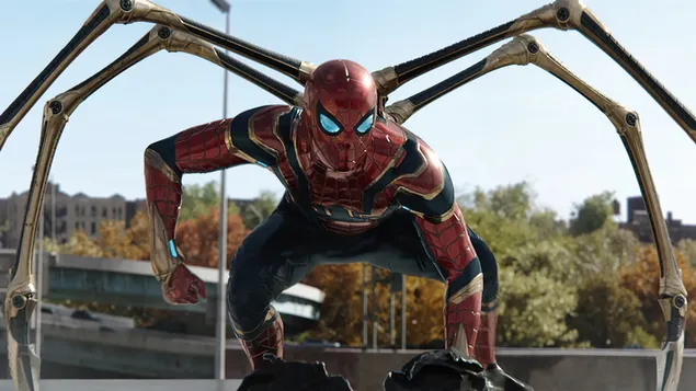Spider-Man: No Way Home - Spider-Man Iron Spider Suit 4K fons de pantalla