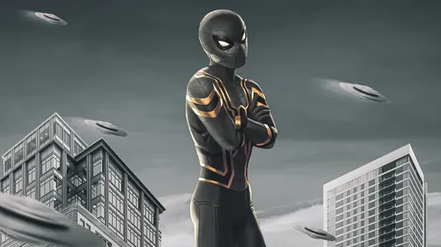 مرد عنکبوتی: عکس در نمای سیاه و سفید کاغذدیواری  4K