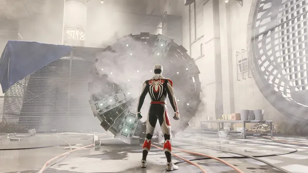 Páipéar balla Spider-Man PS4 Armúrtha Advanced Suit Back ViewHD