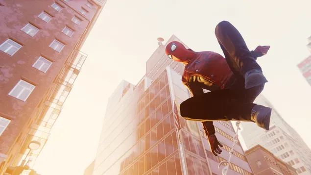Spider-Man PS4 Parkour Léim i Suit Seastán Last íoslódáil