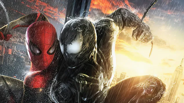 Hình nền Siêu anh hùng Spider-Man Venom Symbiote (Marvel) 4K