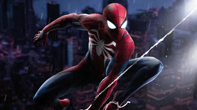 Spider man was using his webs while fighting 4K wallpaper download