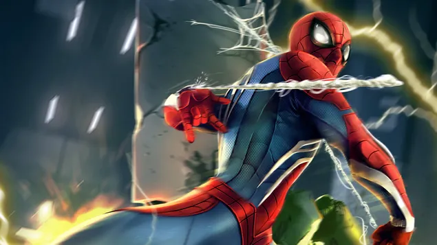 Spider-Man Web Shoot (Marvel) Superhero 4K wallpaper