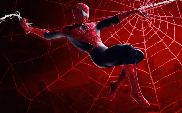 Spiderman keluar dari jaring HD wallpaper