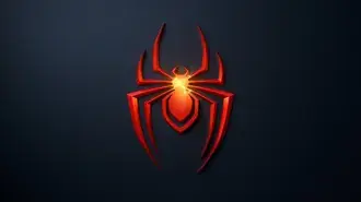 スパイダーマン映画のスーパーヒーロー赤黄色のロゴ 4K 壁紙