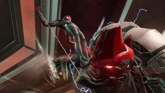 Spiderman Rhino 4K pozadina