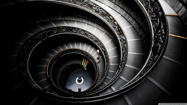 scala a chiocciola che attira l'attenzione con il suo design architettonico curvo scarica