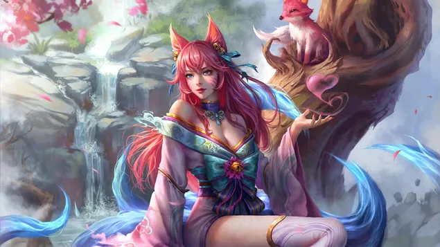 Spirit Blossom Ahri là bộ trang phục mới nhất của Ahri trong Liên Minh Huyền Thoại. Hình ảnh này sẽ khiến bạn muốn chiêm ngưỡng chi tiết về trang phục độc đáo của nhân vật này.