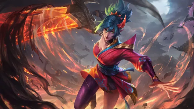 spirit blossom ''riven'' ruby chroma chinese skin&nbsp;-- legendu liga (lol) lejupieladet