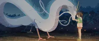 Pôster do filme de animação A Viagem de Chihiro 2K papel de parede