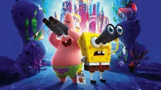Tapeta Spongebob kreslené postavičky sledující oblohu dalekohledem 8K