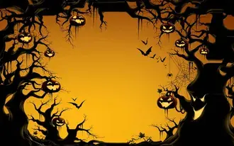 Arborele de Halloween înfricoșător HD imagine de fundal