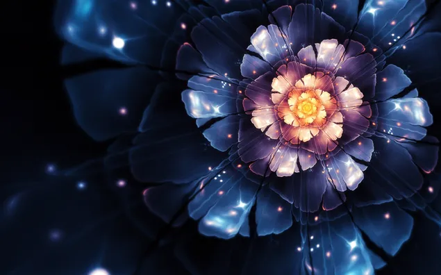 Sprankelende fractals bloem