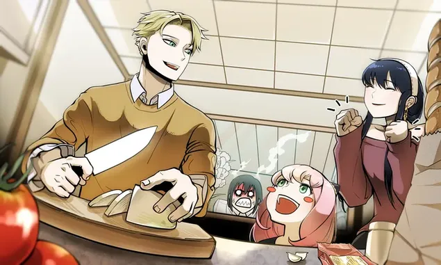 Obitelj špijun x - Obitelj krivotvoritelja kuha za Yurija ljutog straga 4K pozadina