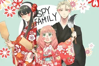 Spy x Family - семья фальсификаторов в кимоно 6K обои