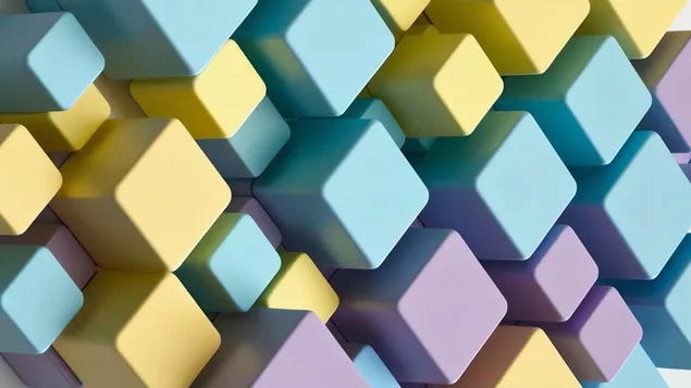 خلفية سطح مكتب ثلاثية الأبعاد مربعة 4K خلفية