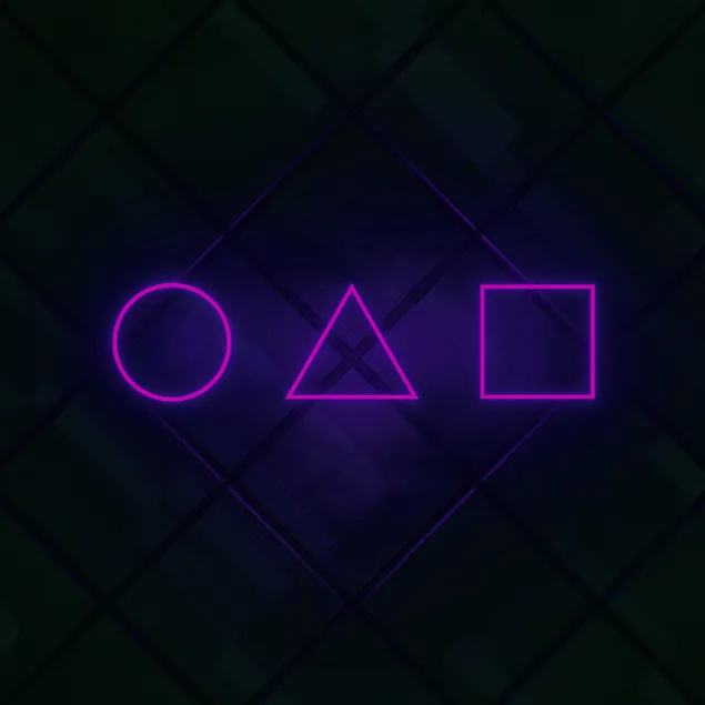 Logotipo violeta del juego de calamares 4K fondo de pantalla