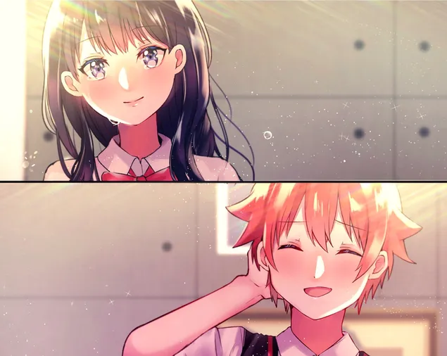 SSSS. Gridman - Rikka Takarada and Yuuta Hibiki HD wallpaper