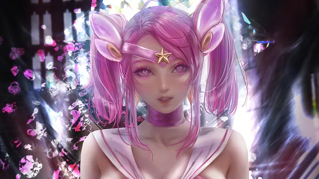 Žvaigždžių globėjas „Lux“ | Legendų lyga (LOL) 4K ekrano užsklanda