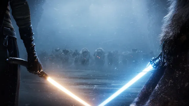 星球大战日食 - 光剑 4K 壁纸