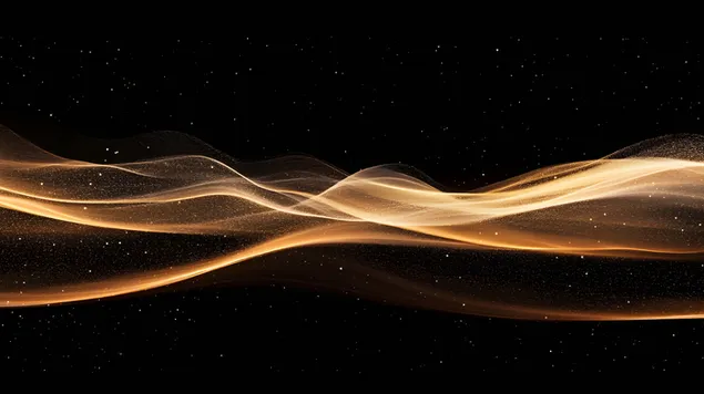 Starlit Symphony: Illuminated Waves in a Cosmic Landscape 8K Tapeten