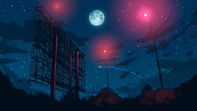 星空の夜のアニメの風景 ダウンロード