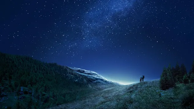 Sternennacht schön HD Hintergrundbild