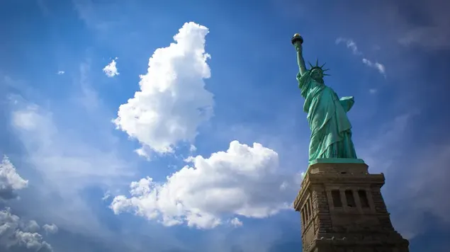 Patung Liberty, Patung Neoklasik Kolosal 4K wallpaper