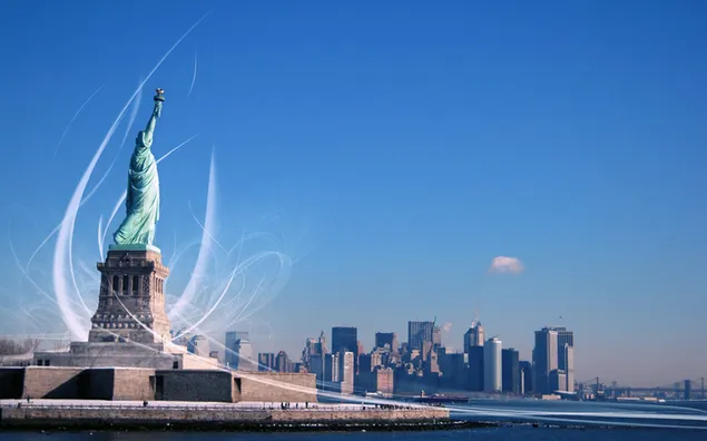 Patung Liberty di Kota New York unduhan