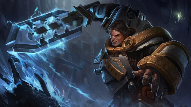 Шпалери Steel Legion 'Garen' Splash Art - League of Legends [LOL] 4K