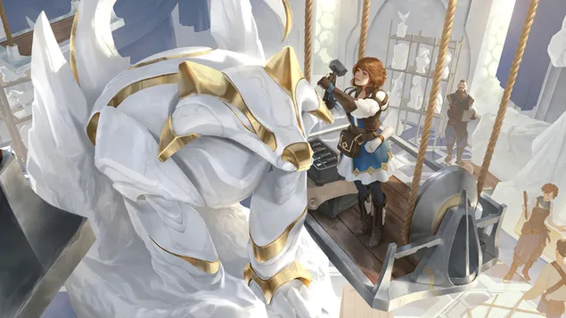 Soppressore pietroso (Legends of Runeterra) - League of Legends (LOL) 4K sfondo