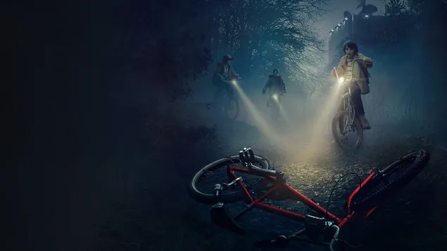 Stranger Things: los niños andan en bicicleta por la noche descargar