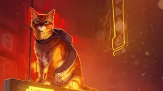 Stray game Cat art 4K wallpaper