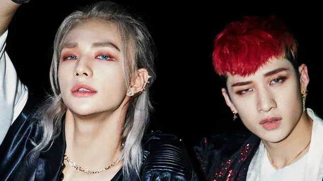 stray kids 'bang chan con hyunjin' | sparatoria alla porta sul retro scarica