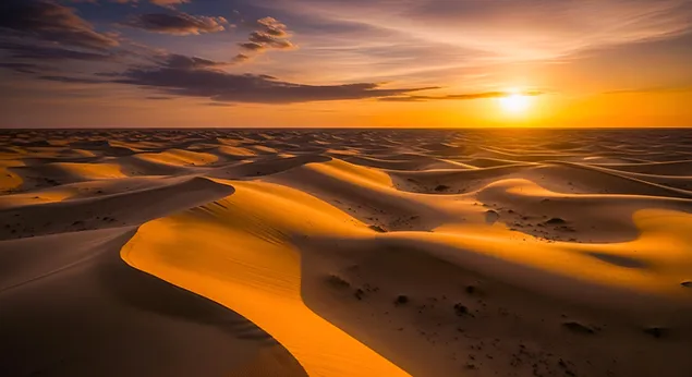 perendim mahnites ne shkretetire mbi dunat e pafundme te reres shkarkim