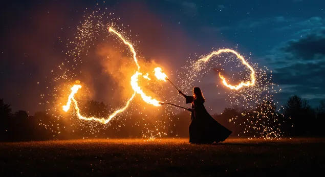 Fantastisk hekseild 4K baggrundsbillede