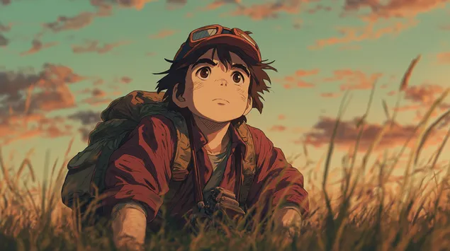 stylizovany portret mladeho chlapce s kratkymi vlasy stahnout