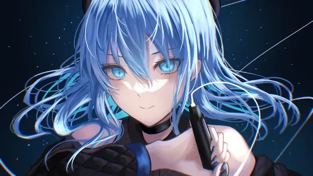 Suisei hoshimachi virtuális youtuber lány 2K háttérkép