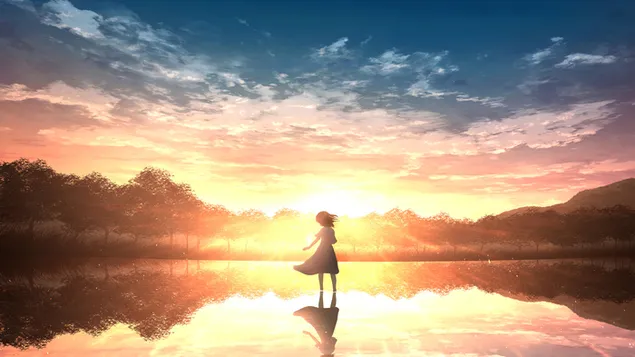 Sunrise Anime Scenery 4K wallpaper download Sunrise Anime Scenery 4K wallpaper download