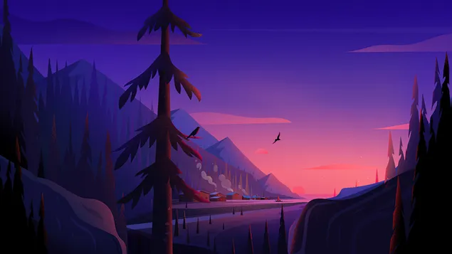 Soluppgång Illustration ladda ner