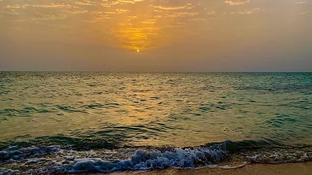 Sunrise in Al Ghariya Beach