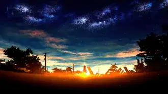 Apus de soare Anime Art 4K imagine de fundal